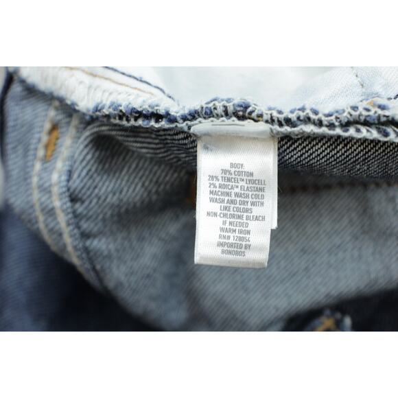 Bonobos Jeans Mens 33 x 32 Blue Cotton Blend Stretch Athletic Fit Dark Wash - Picture 5 of 8